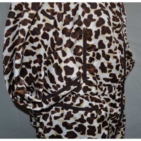 Jones New York Signature Women Leopard Wind Breaker Size 1X - Picture 3 of 10